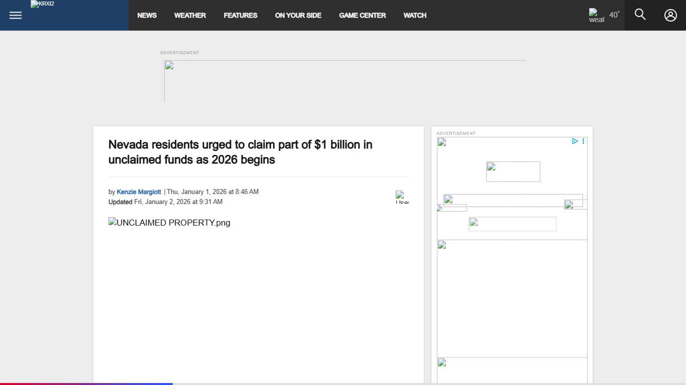 Nevada residents urged to claim part of $1 billion in unclaimed funds as 2026 begins